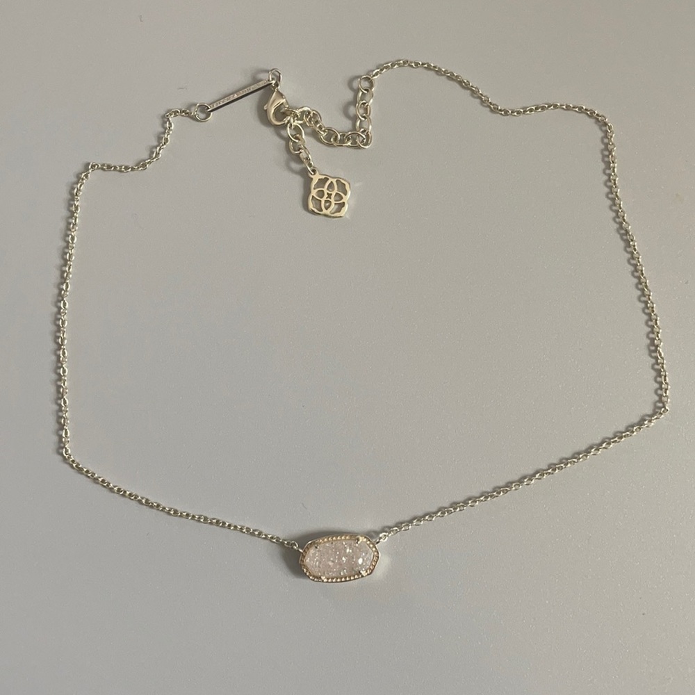Kendra Scott Elisa Gold Pendant- Iridescent Drusy